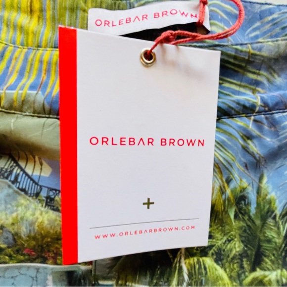SOLD! ORLEBAR BROWN NWT Riviera Poolside Print Board Short SWIM Trunks & Bag 28 - Picture 13 of 16